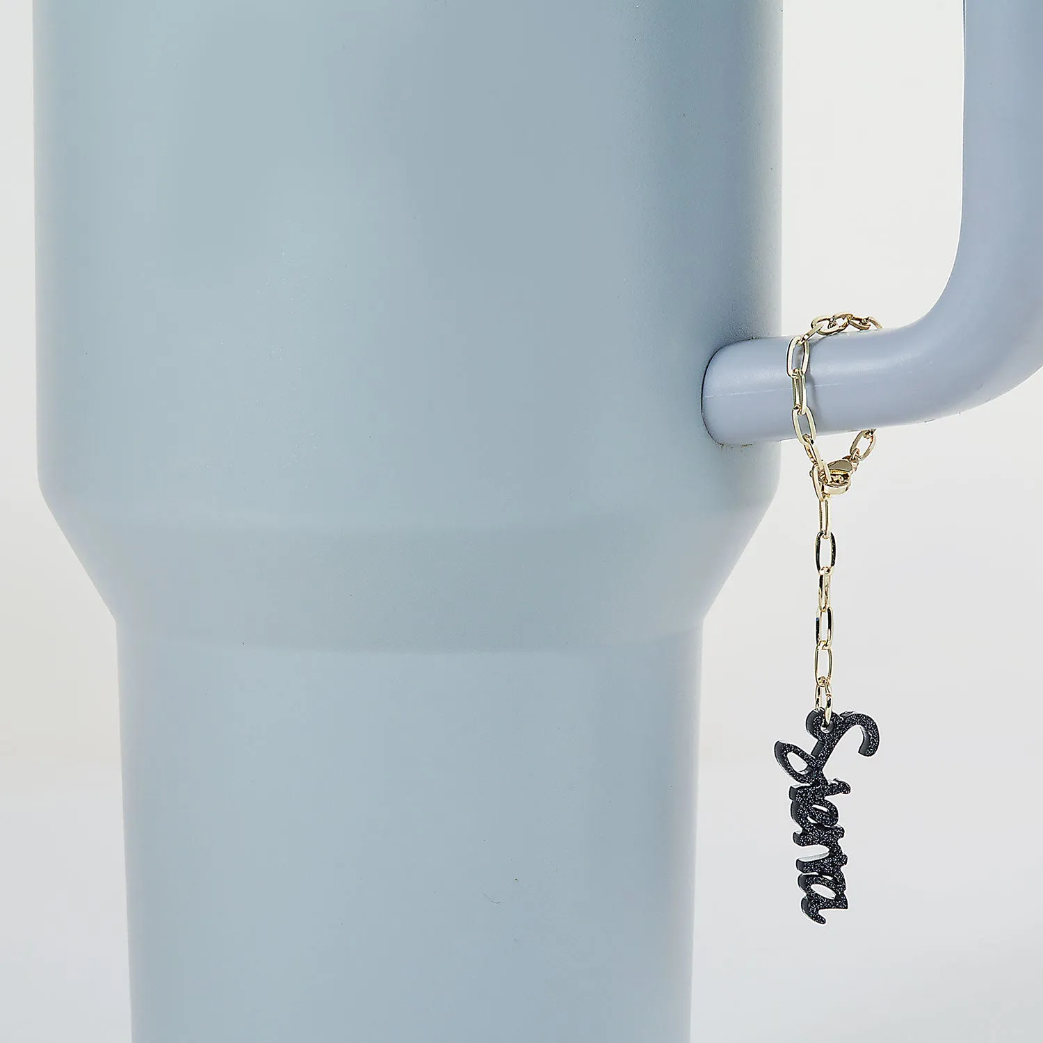 Vertical Modern Script Name Acrylic Charm Paperclip Chain Accessory sold by Limoges Jewelry