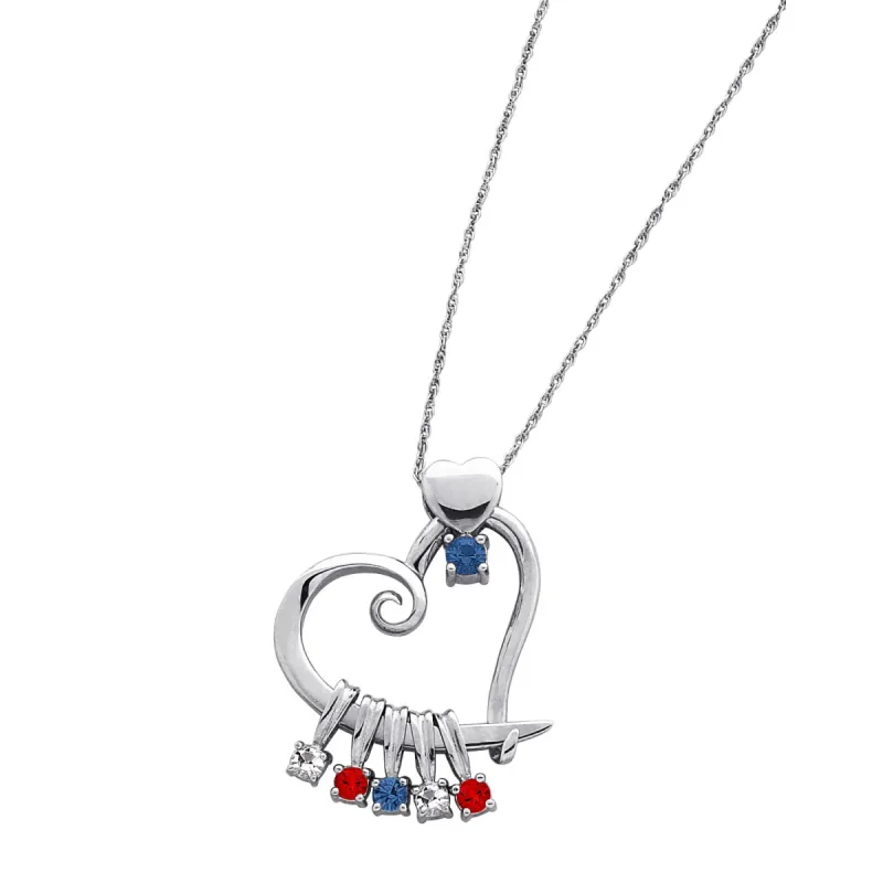 Heart of the USA Pendant Necklace sold by Limoges Jewelry