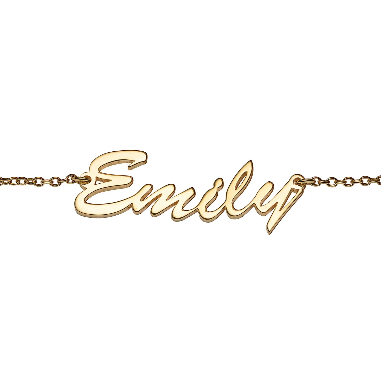 14K Gold over Sterling Pers Hollywood Script Name Anklet sold by Limoges Jewelry product image thumbnail 3