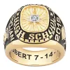 Men's 18K Gold over Sterling Traditional Diamond Class Ring sold by Limoges Jewelry