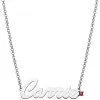 Personalized Script Name with Birthstone Accent Necklace sold by Limoges Jewelry