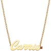 Personalized Script Name with Birthstone Accent Necklace sold by Limoges Jewelry