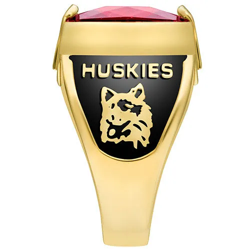 Men's 18K Gold over Sterling Traditional Deco Stone Class Ring sold by Limoges Jewelry product image thumbnail 4