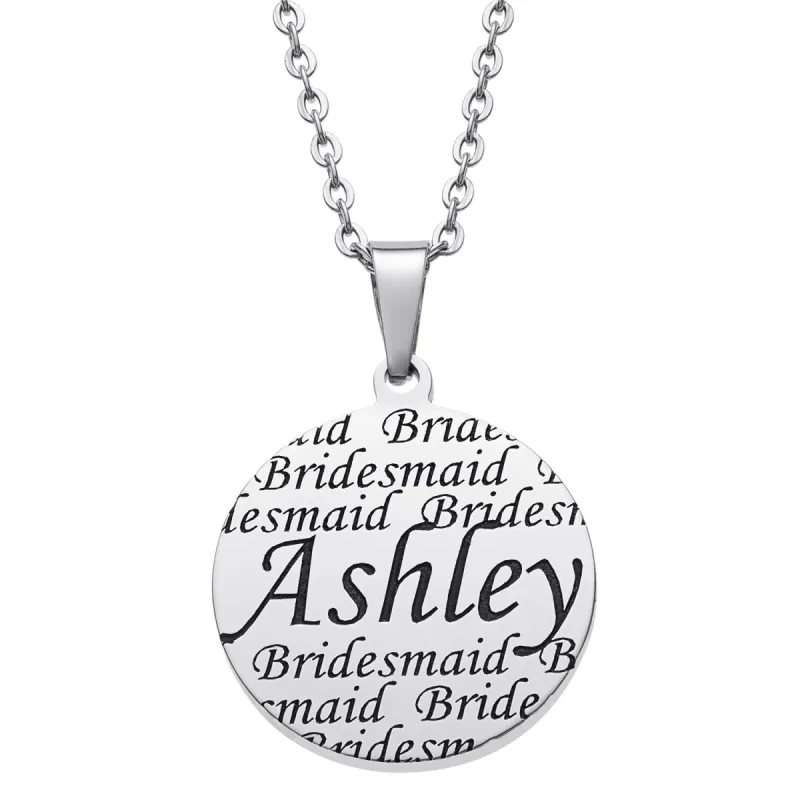 Everscribe Bridesmaid Engraved Name Necklace sold by Limoges Jewelry