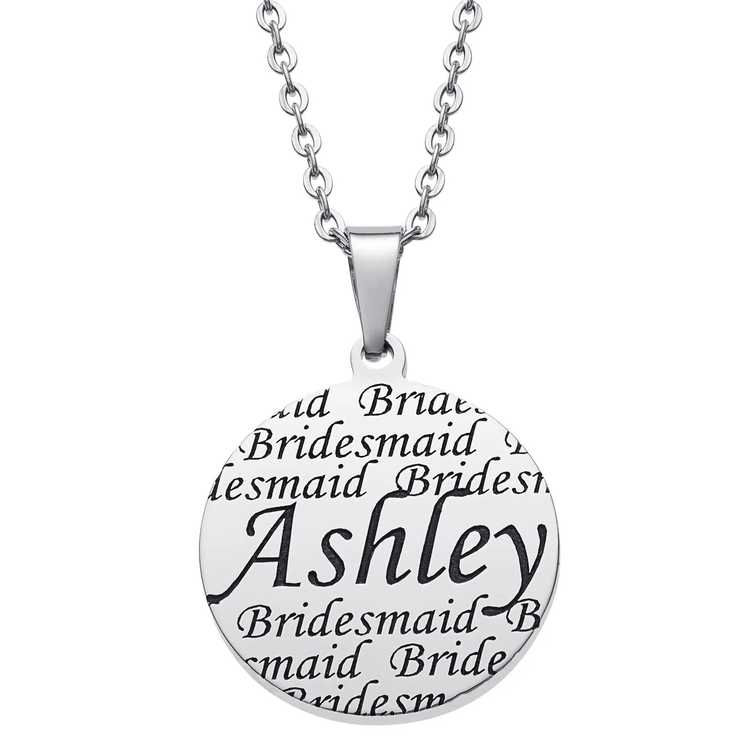 Everscribe Bridesmaid Engraved Name Necklace sold by Limoges Jewelry