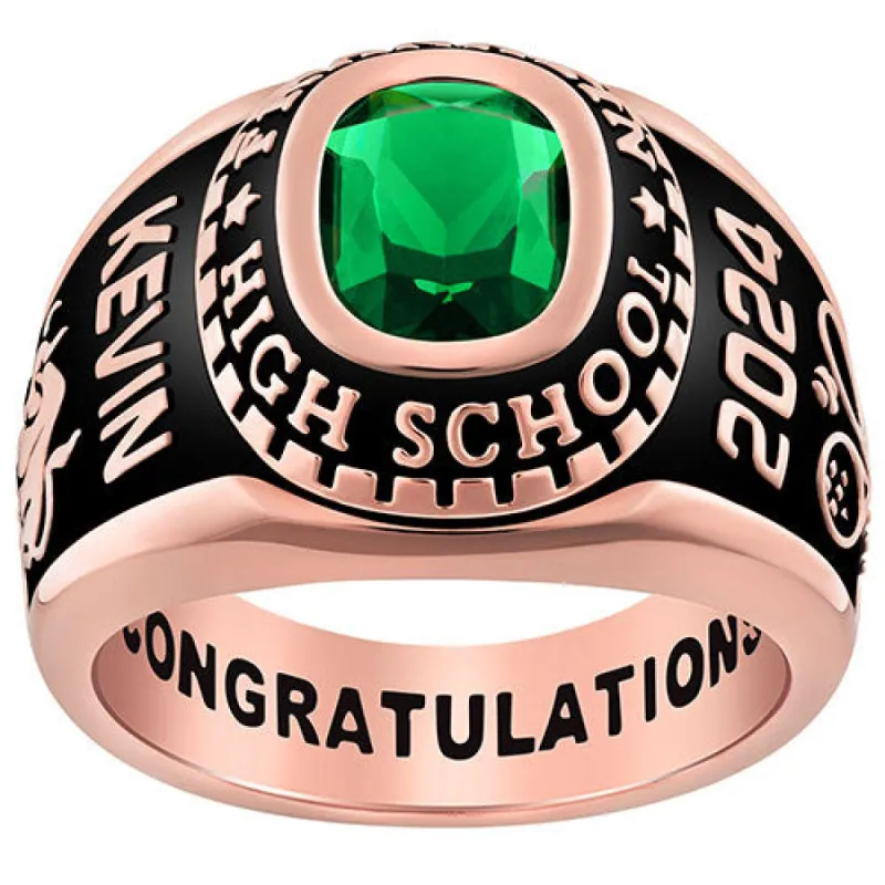 Men's Rose Gold Celebrium Stone Class Ring sold by Limoges Jewelry