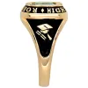 Ladies' 14K Gold Plated Traditional Cushion Birthstone Class Ring sold by Limoges Jewelry