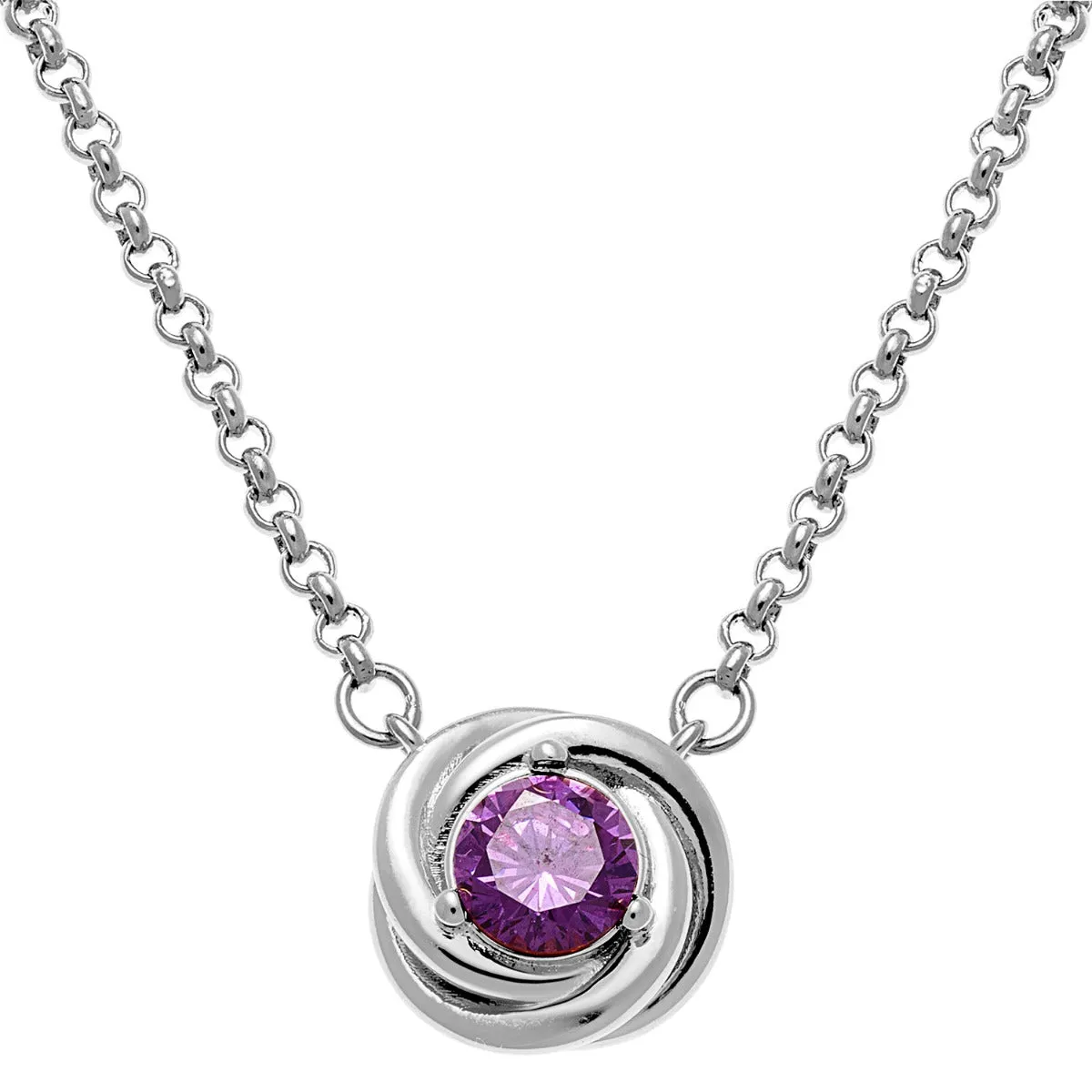 Mini Love Knot Birthstone Necklace sold by Limoges Jewelry product image thumbnail 3