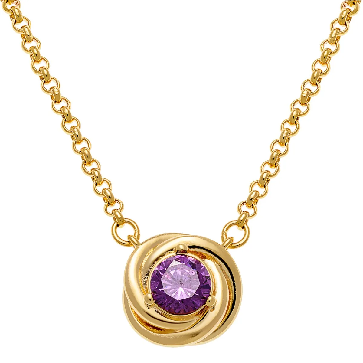 Mini Love Knot Birthstone Necklace sold by Limoges Jewelry product image thumbnail 4