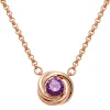 Mini Love Knot Birthstone Necklace sold by Limoges Jewelry