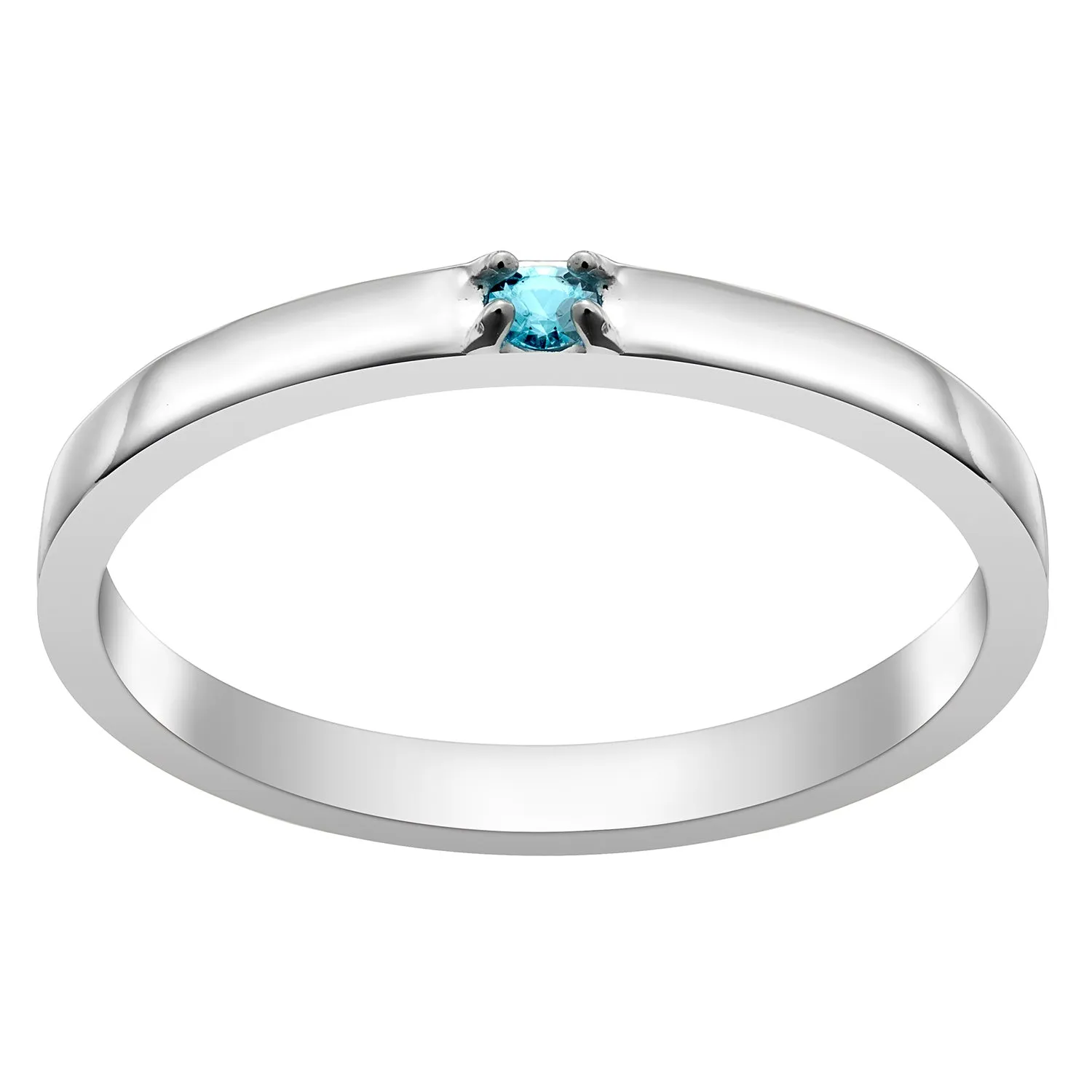 Sterling Silver Genuine Birthstone Band Ring sold by Limoges Jewelry