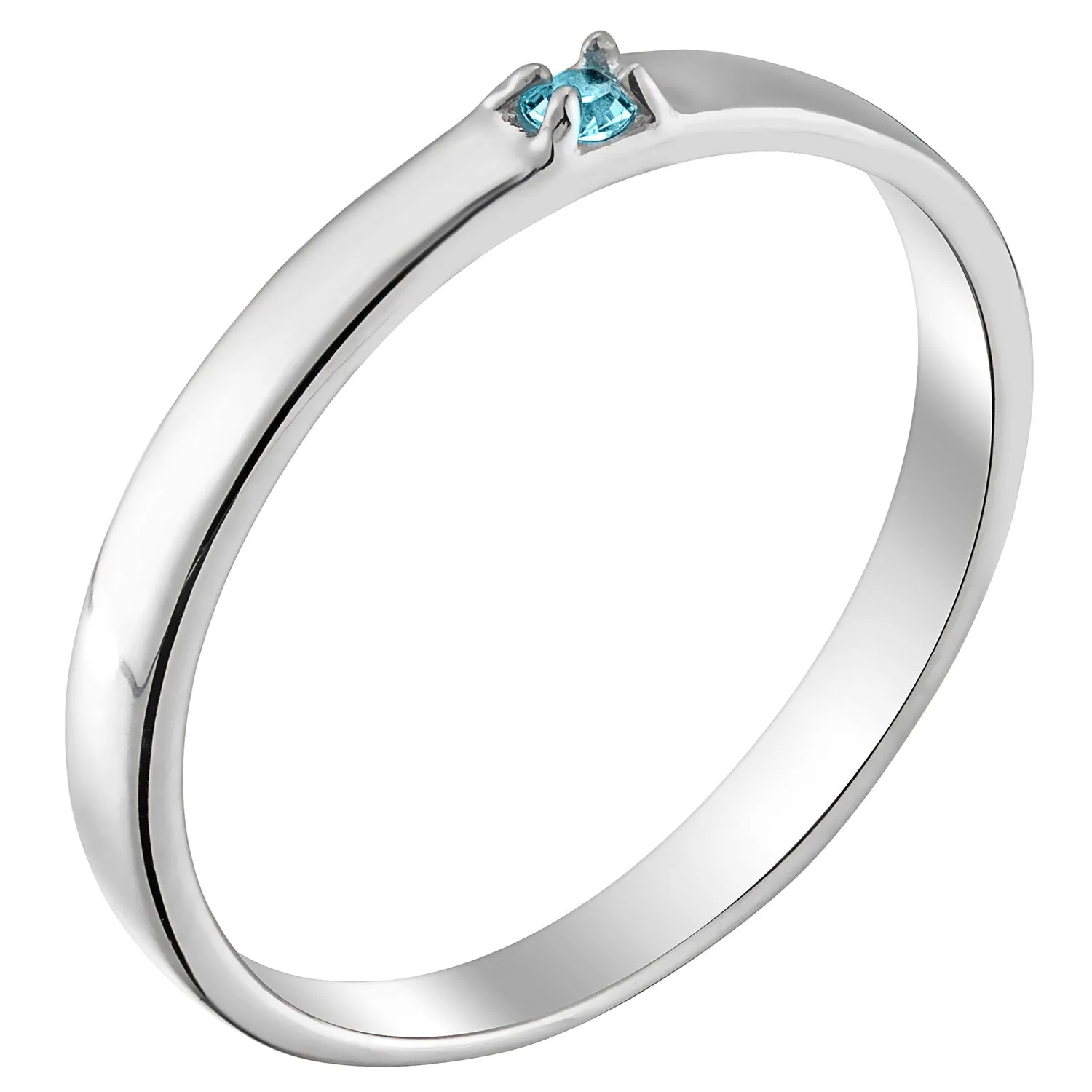 Sterling Silver Genuine Birthstone Band Ring sold by Limoges Jewelry product image thumbnail 2