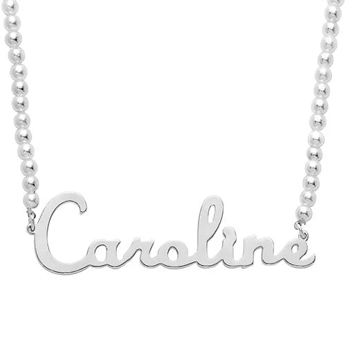 Script Name Shell Pearl Necklace sold by Limoges Jewelry product image thumbnail 2