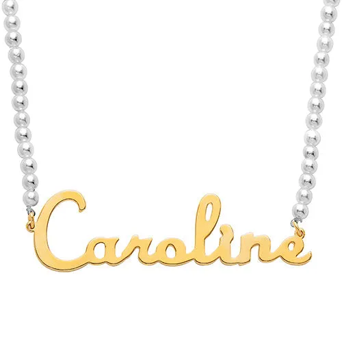 Script Name Shell Pearl Necklace sold by Limoges Jewelry product image thumbnail 4