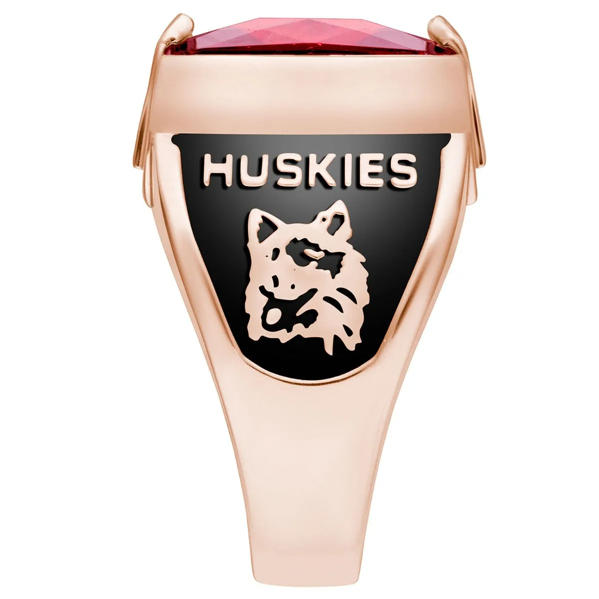 Men's Rose Gold CELEBRIUM Traditional Deco Birthstone Class Ring sold by Limoges Jewelry product image thumbnail 4