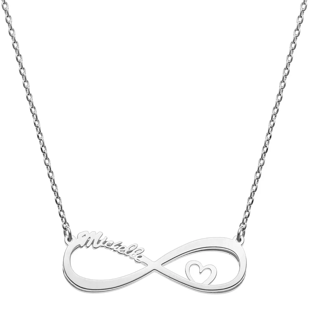 3-D Infinity Name with Heart Necklace sold by Limoges Jewelry product image thumbnail 2