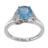 Sterling Silver Personalized Mother's and Grandmother's Birthstone Ring sold by Limoges Jewelry