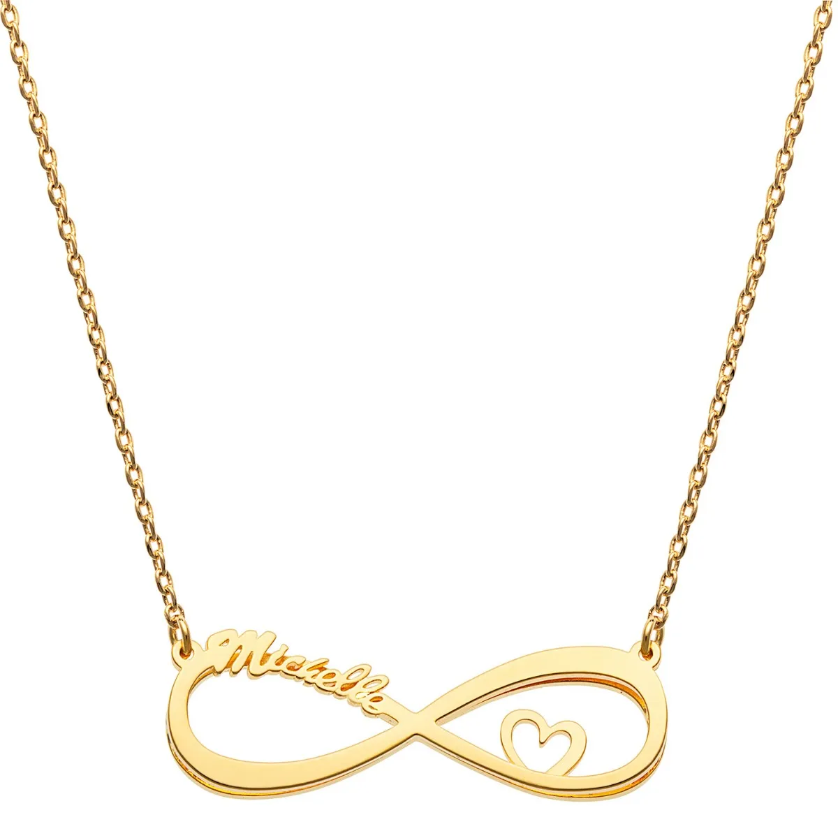 3-D Infinity Name with Heart Necklace sold by Limoges Jewelry product image thumbnail 5