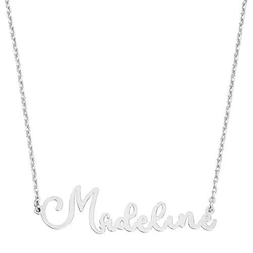 Sterling Silver Fancy Script Name Necklace sold by Limoges Jewelry product image thumbnail 2