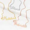 Sterling Silver Fancy Script Name Necklace sold by Limoges Jewelry