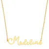 Sterling Silver Fancy Script Name Necklace sold by Limoges Jewelry