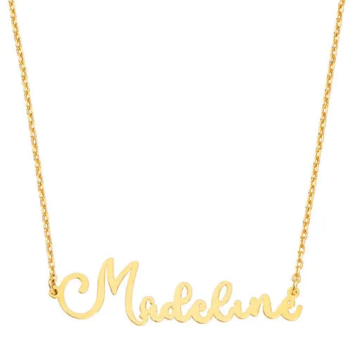 Sterling Silver Fancy Script Name Necklace sold by Limoges Jewelry product image thumbnail 4