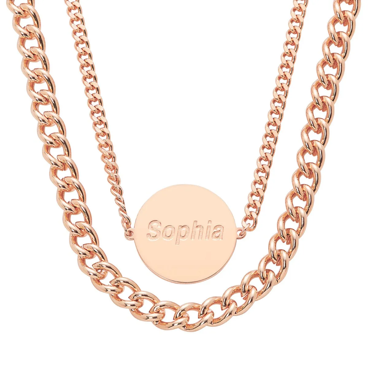 Personalized Layered Engraved Name Necklace sold by Limoges Jewelry product image thumbnail 2