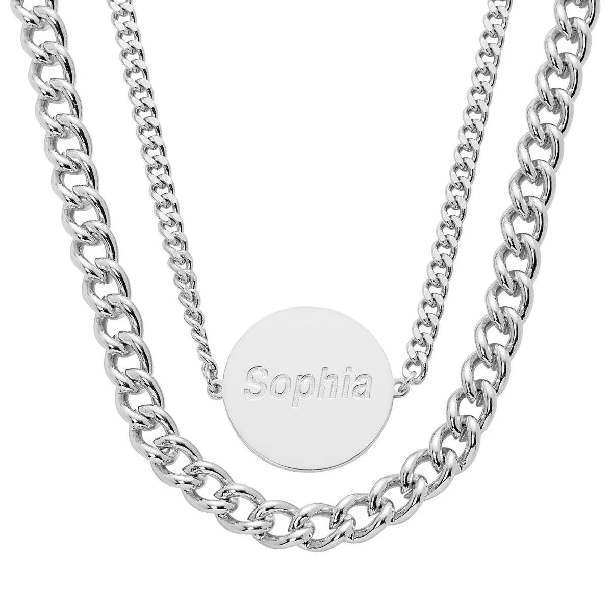 Personalized Layered Engraved Name Necklace sold by Limoges Jewelry product image thumbnail 3