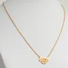 14K Gold Plated Dog Monogram Necklace sold by Limoges Jewelry