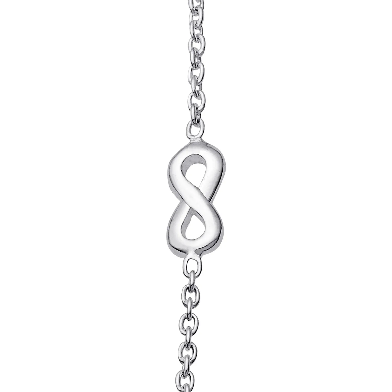 Sterling Silver Mini Bar Name with Infinity Necklace sold by Limoges Jewelry product image thumbnail 2