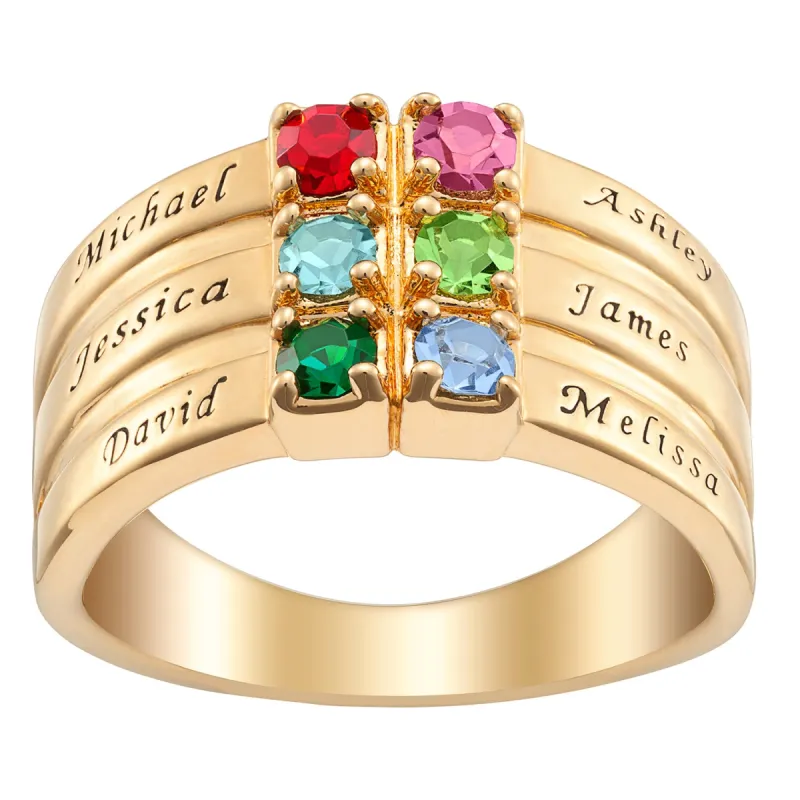 Family Name and Birthstone Ring sold by Limoges Jewelry