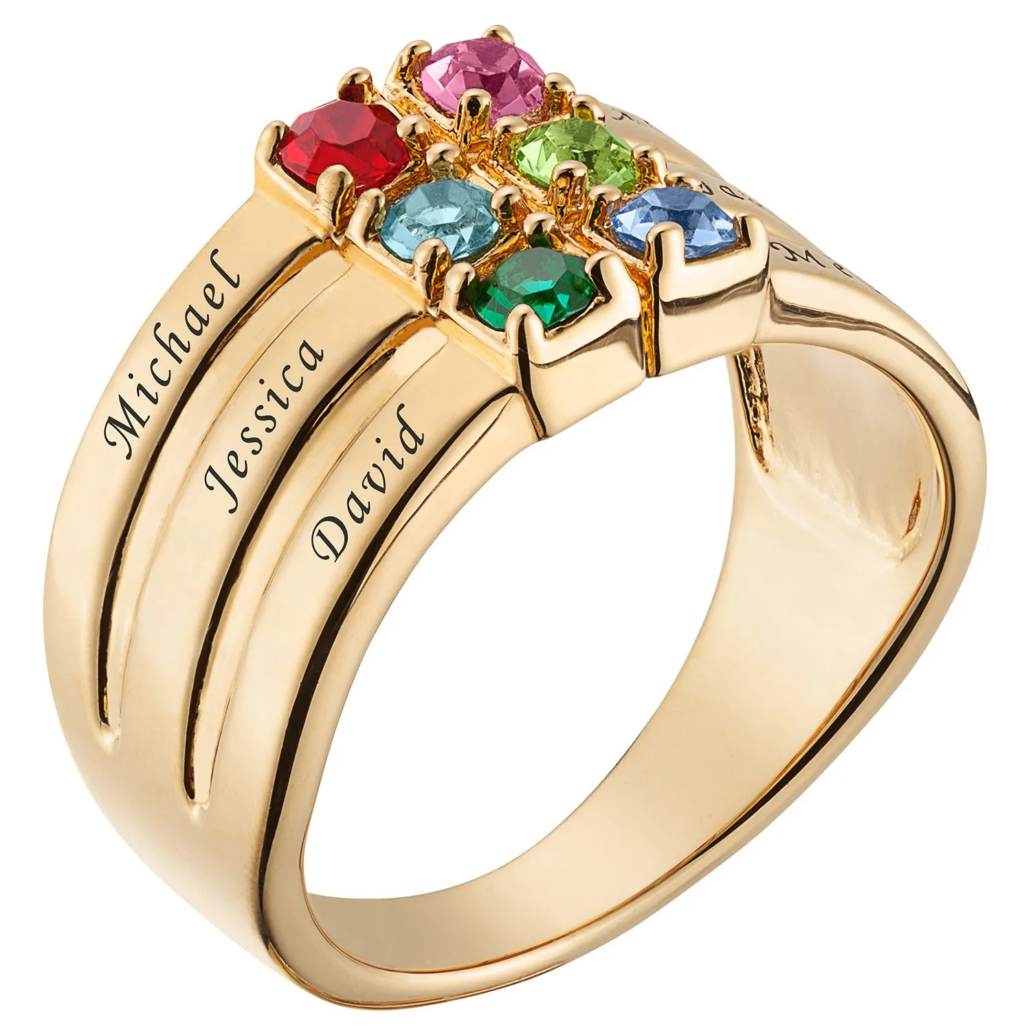 Family Name and Birthstone Ring sold by Limoges Jewelry product image thumbnail 2