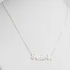 10K White Gold Script Name Necklace sold by Limoges Jewelry