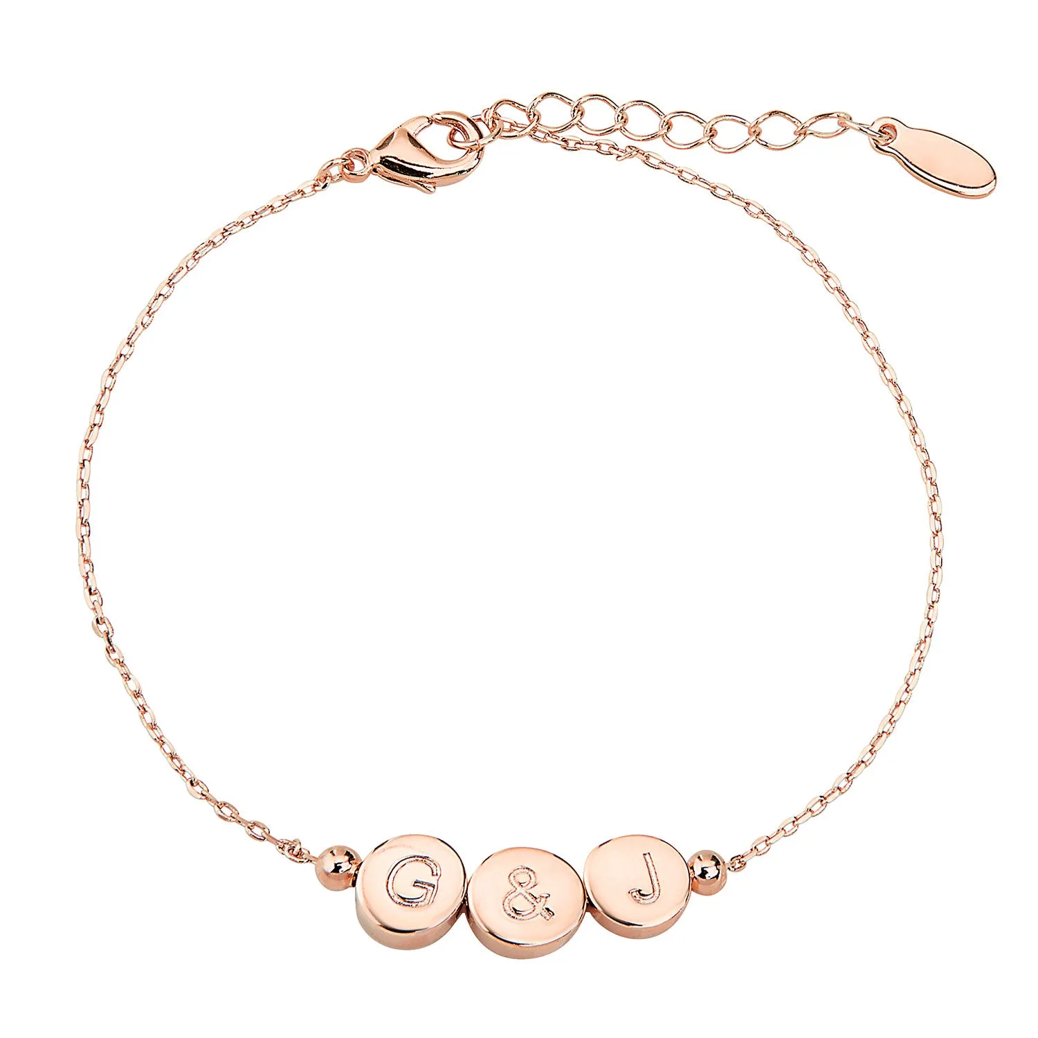 Engraved Slider Charms Station Bracelet sold by Limoges Jewelry product image thumbnail 5