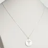 Silver Plated Engraved Name Occupation Disc Necklace sold by Limoges Jewelry