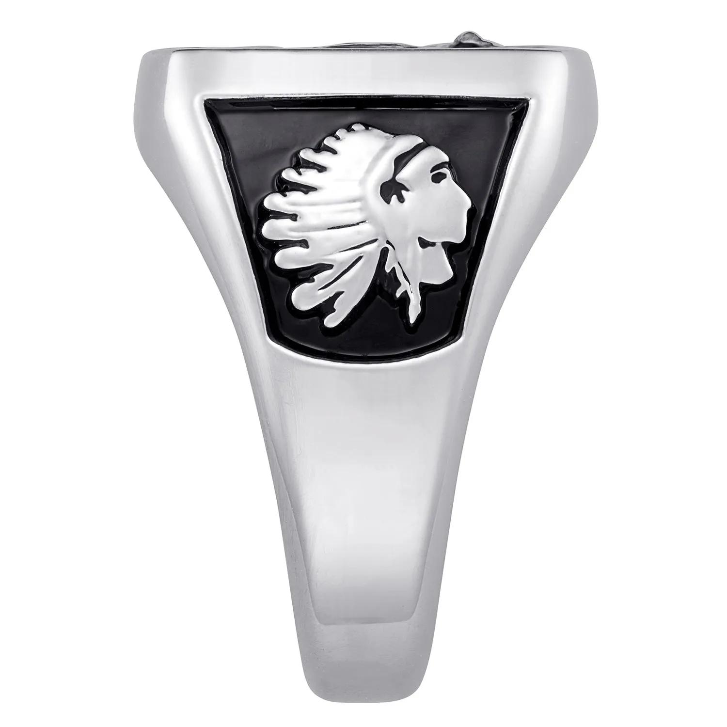 Men's Sterling Silver Crest Square Signet Class Ring sold by Limoges Jewelry product image thumbnail 4