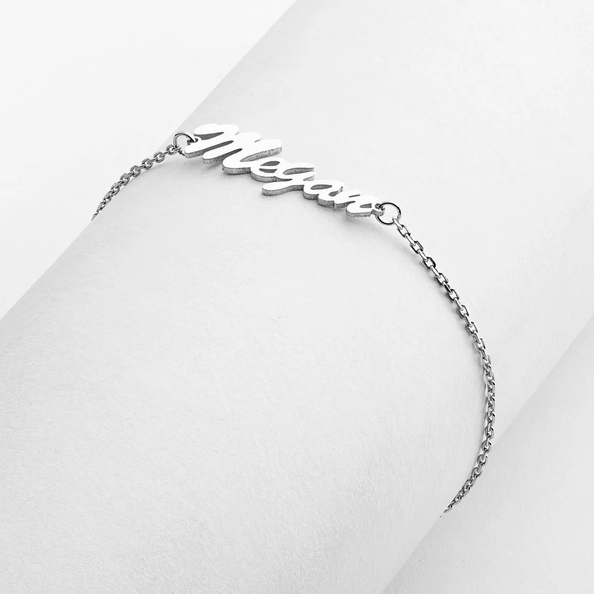 Stainless Steel Script Name Bracelet sold by Limoges Jewelry product image thumbnail 3