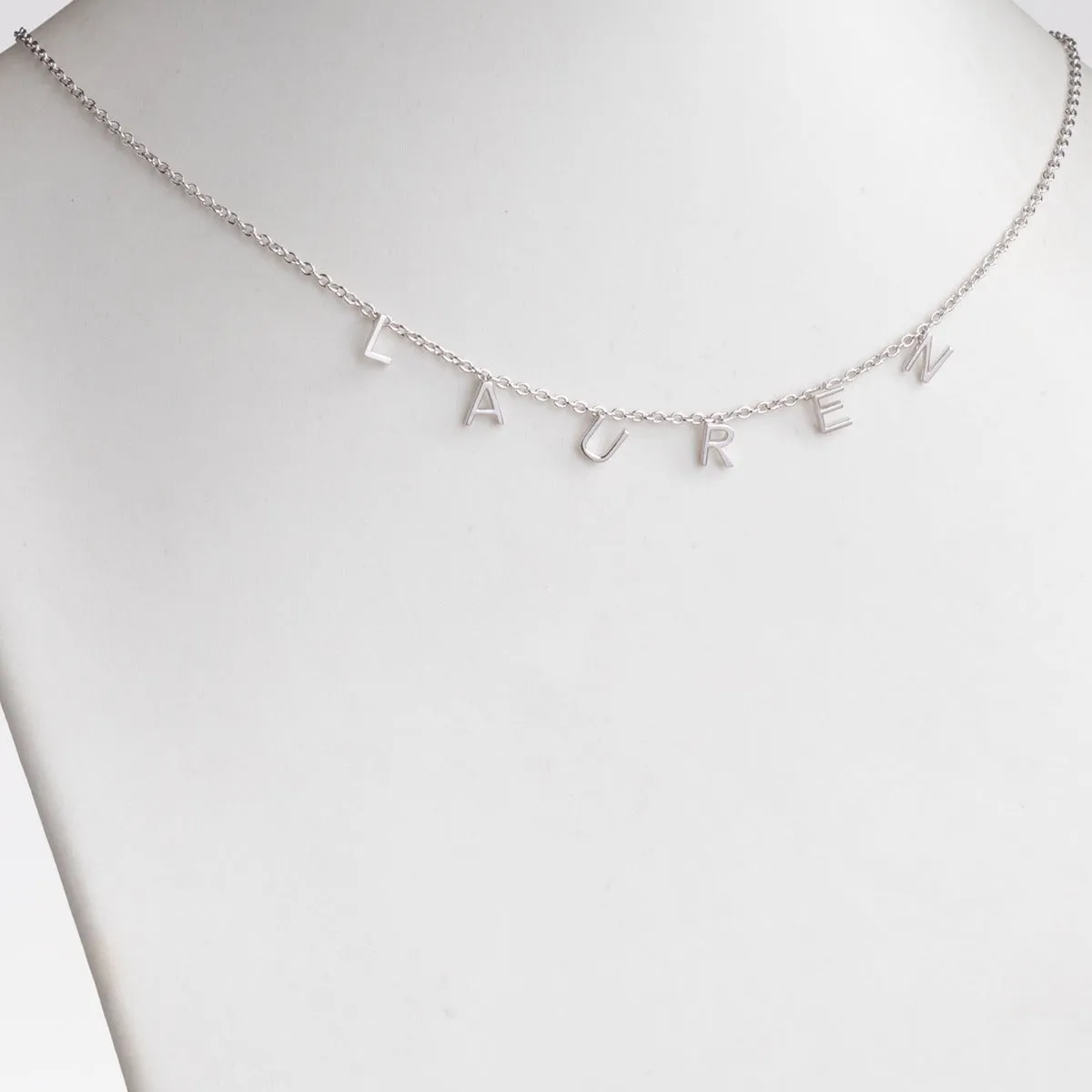 Sterling Silver Dainty Name Choker sold by Limoges Jewelry product image thumbnail 2