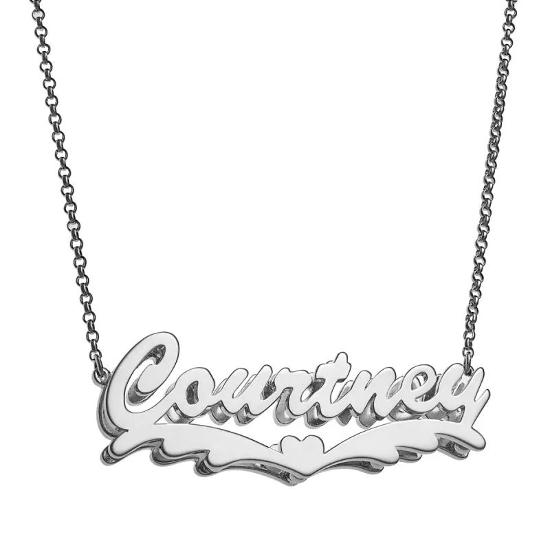 Personalized Double Nameplate Necklace sold by Limoges Jewelry