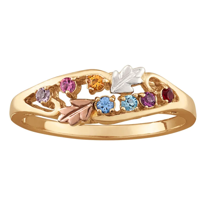 Tri-Color Birthstone Ring sold by Limoges Jewelry