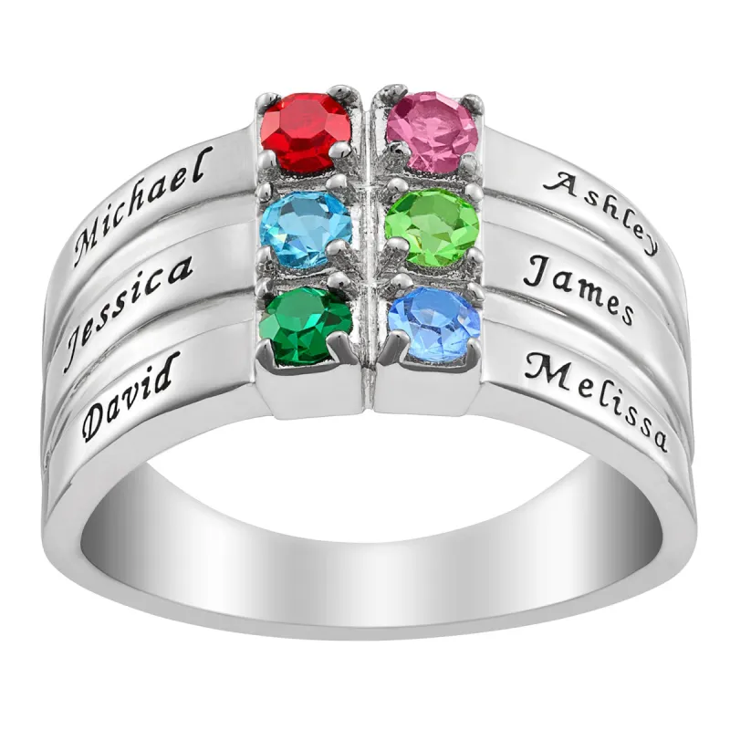 Family Name and Birthstone Ring sold by Limoges Jewelry