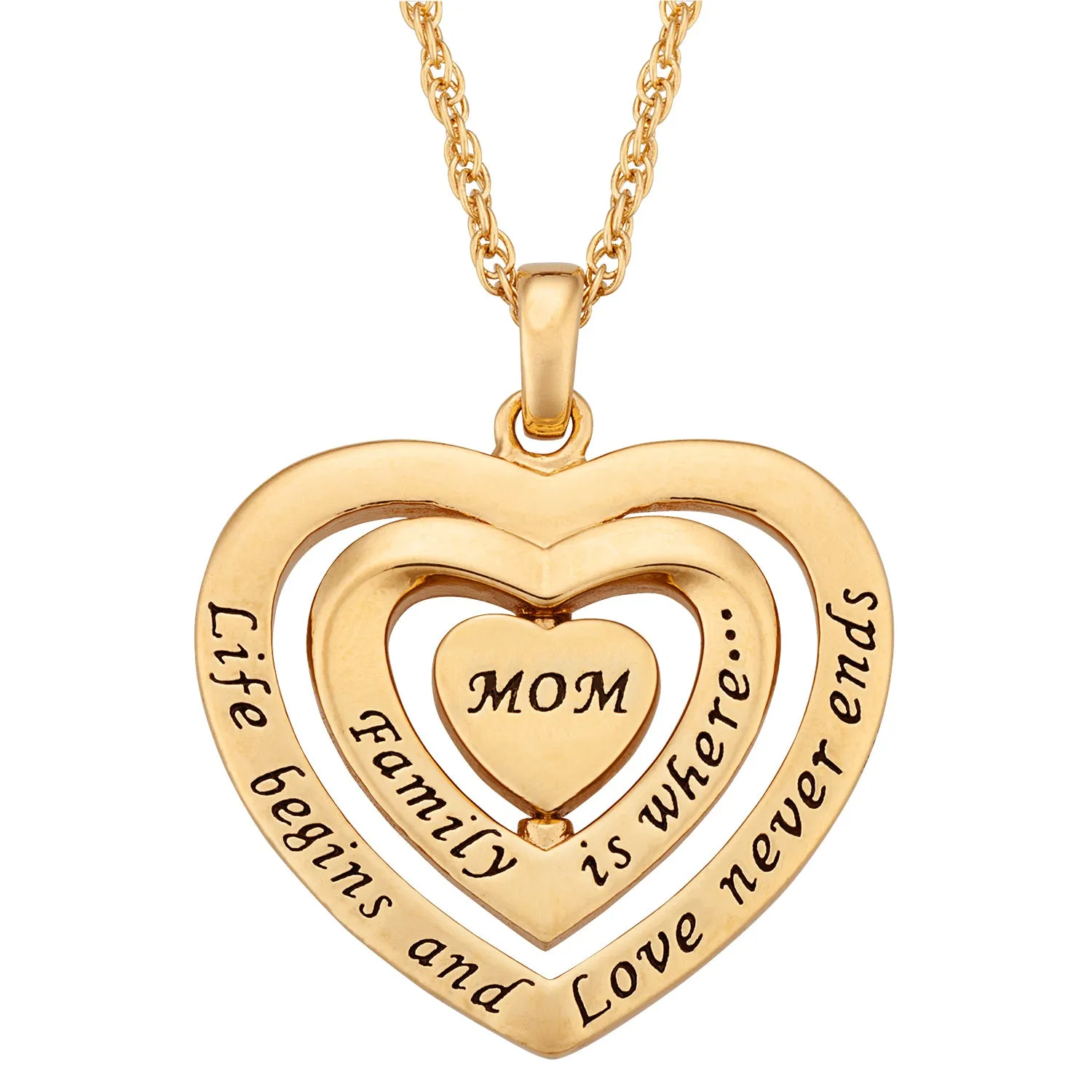 Birthstone Swivel Family Heart Pendant sold by Limoges Jewelry product image thumbnail 2