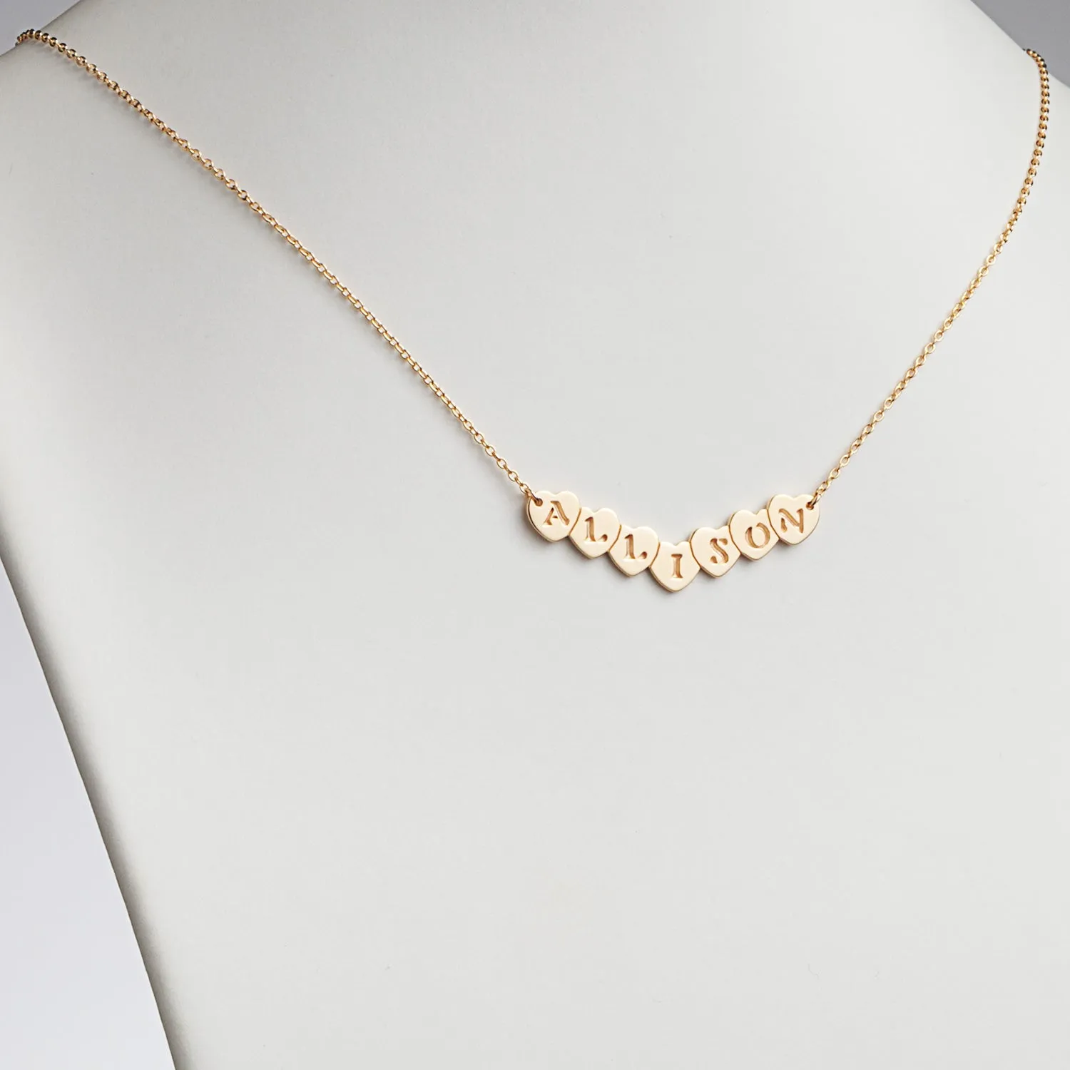 14K Gold over Sterling Personalized Heart Name Necklace sold by Limoges Jewelry product image thumbnail 2