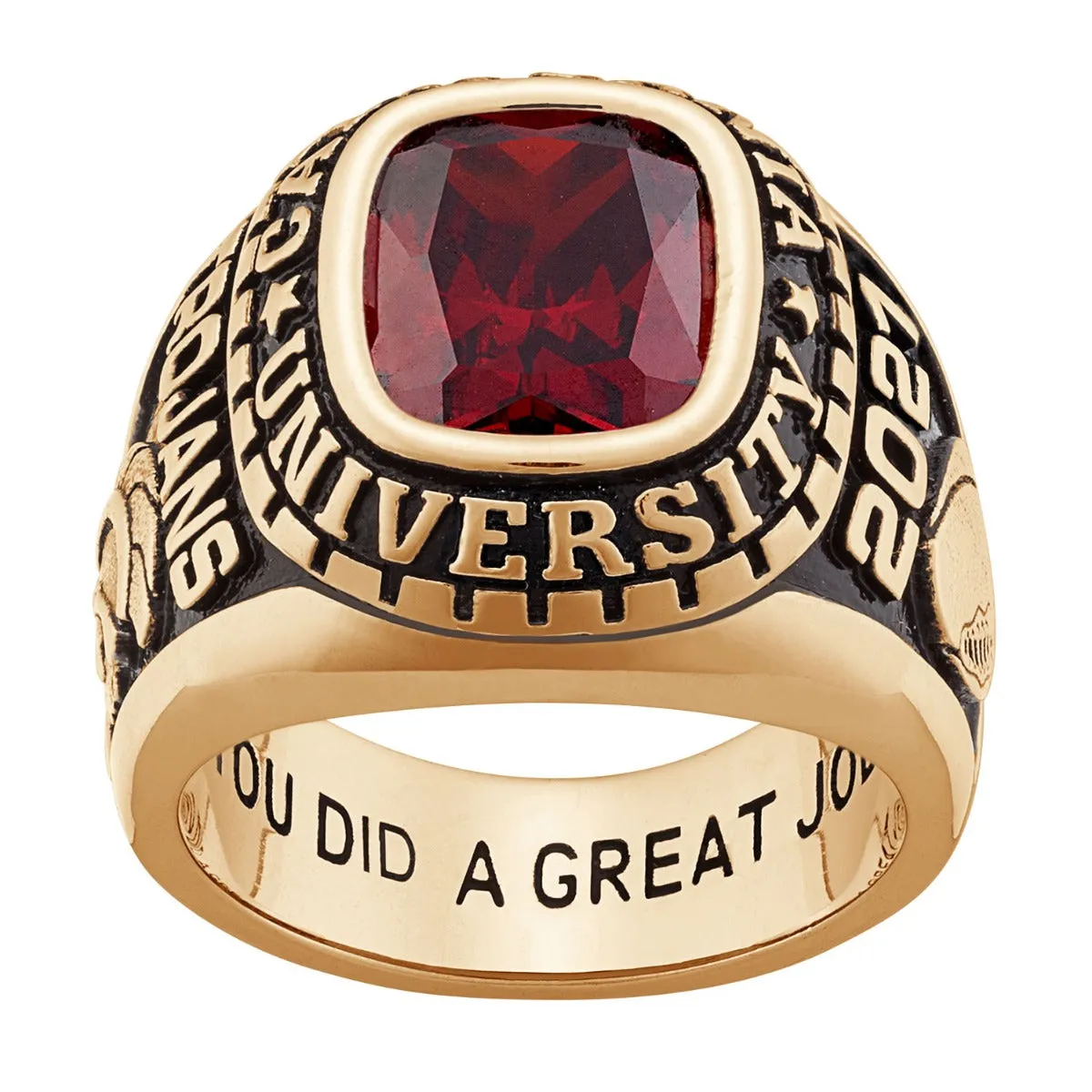 Men's Yellow CELEBRIUM Large Traditional Class Ring sold by Limoges Jewelry