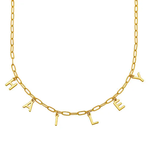 Dangling Name Paperclip Chain Necklace sold by Limoges Jewelry product image thumbnail 4