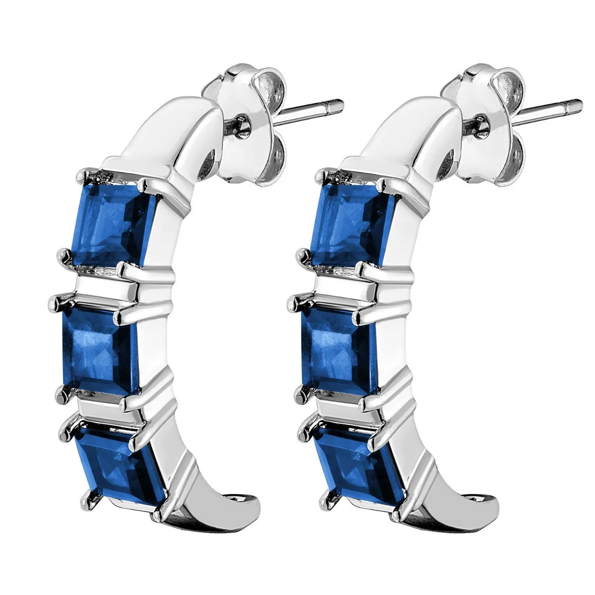 Silver Plated Genuine Sapphire Ring and Earrings Set sold by Limoges Jewelry product image thumbnail 5
