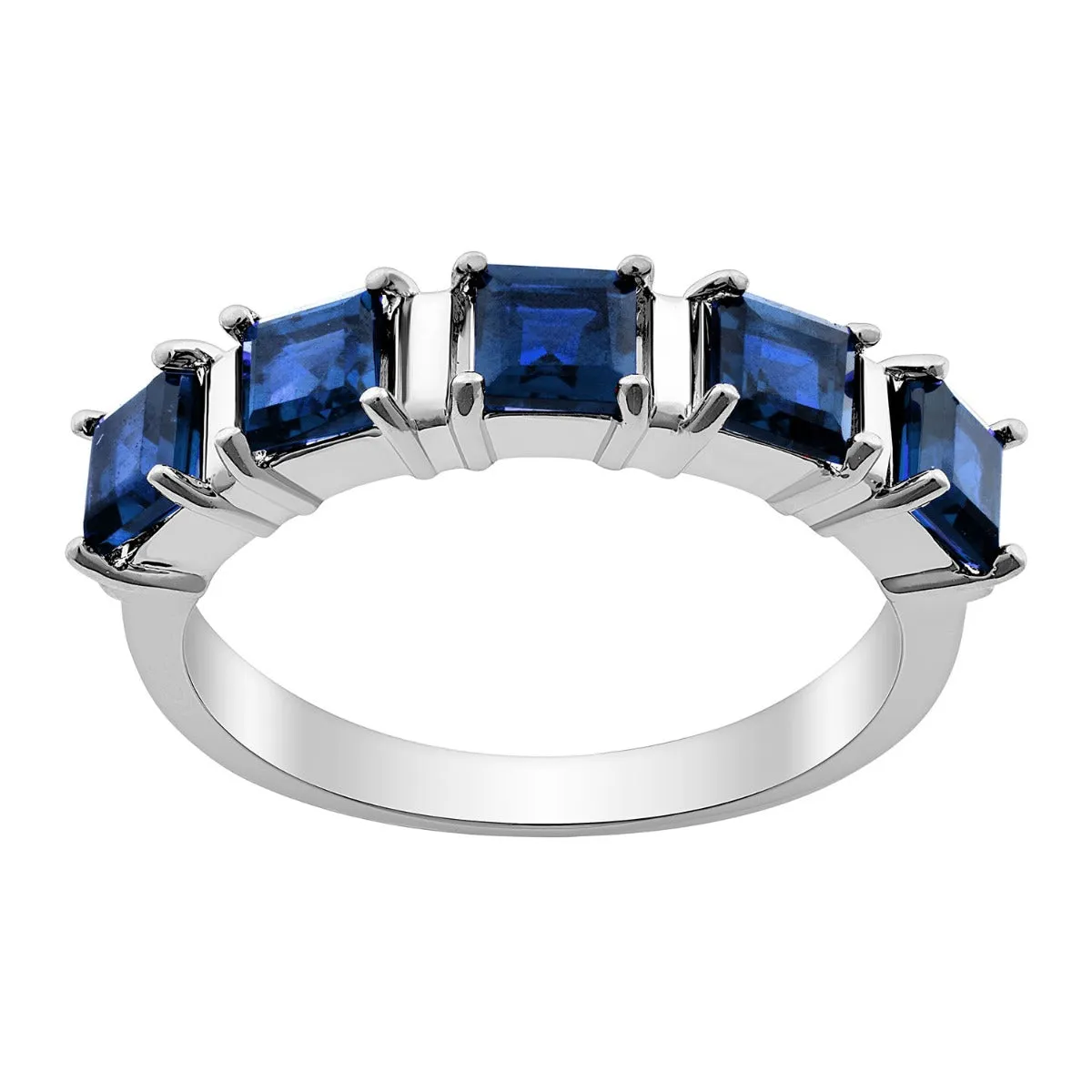Silver Plated Genuine Sapphire Ring and Earrings Set sold by Limoges Jewelry product image thumbnail 2