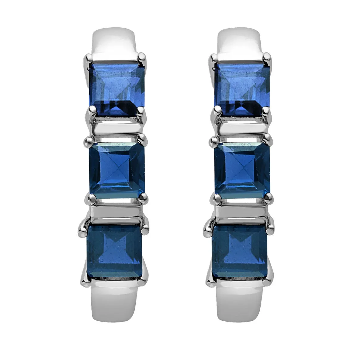 Silver Plated Genuine Sapphire Ring and Earrings Set sold by Limoges Jewelry product image thumbnail 4