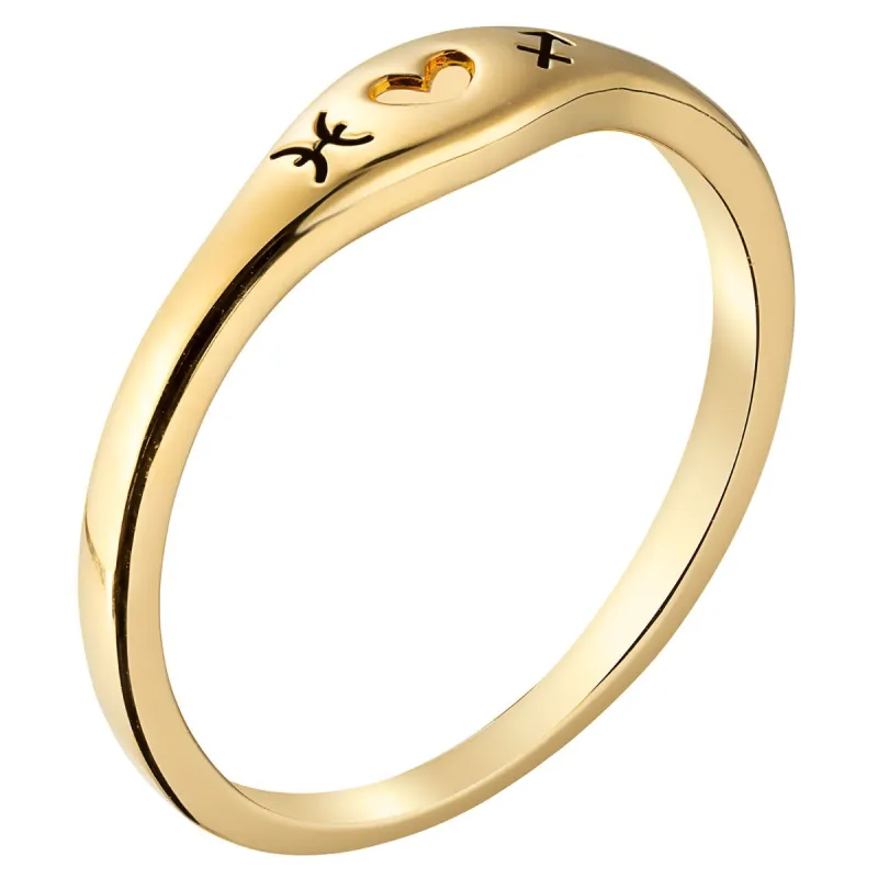14K Gold Plated Zodiac Couple Stack Ring sold by Limoges Jewelry