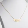Stainless Steel Script Name with Heart Scroll Necklace sold by Limoges Jewelry